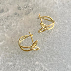 １８金製 ケルトモチーフ・クロッシングピアス
