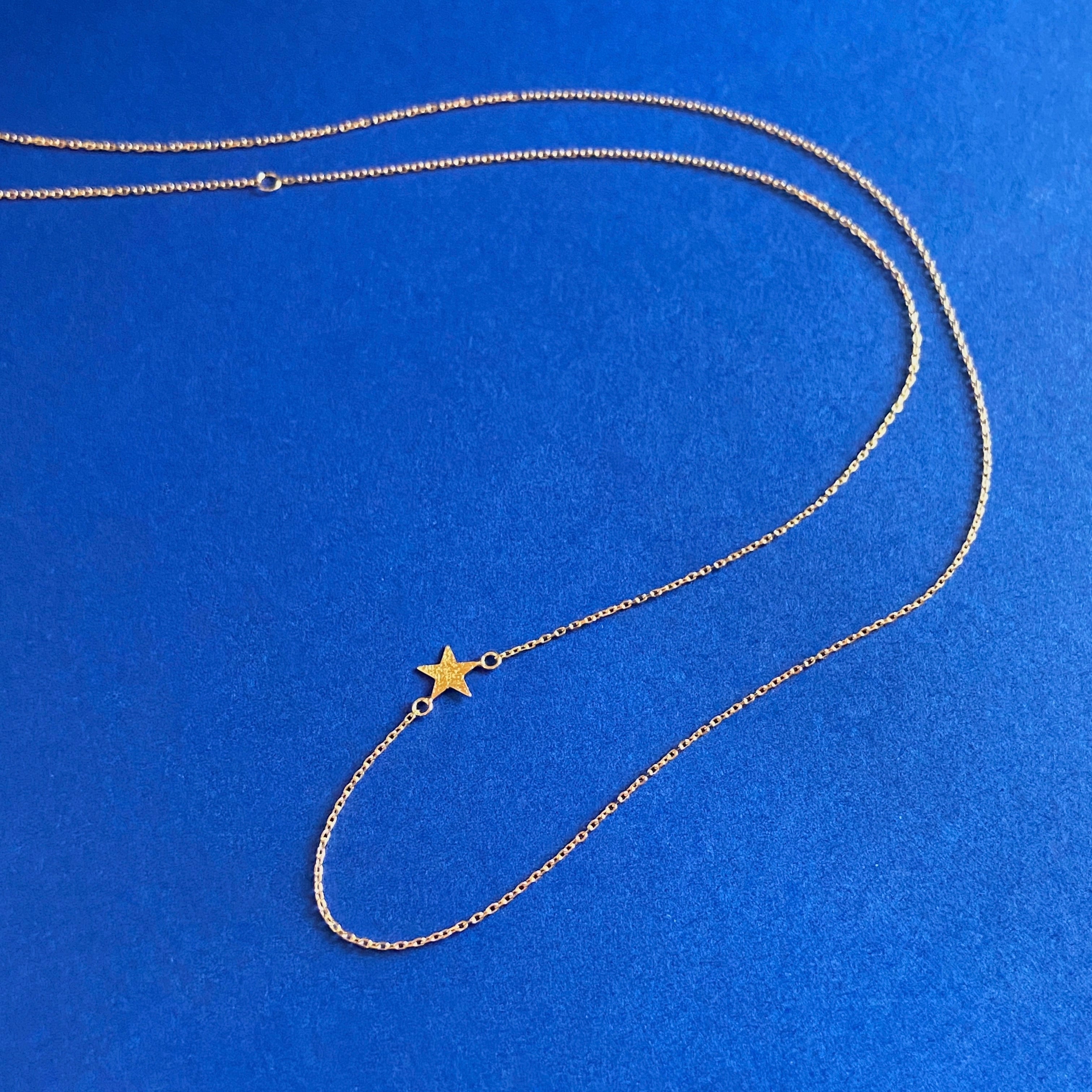 １８金製 星モチーフチェーン40cm/45cm