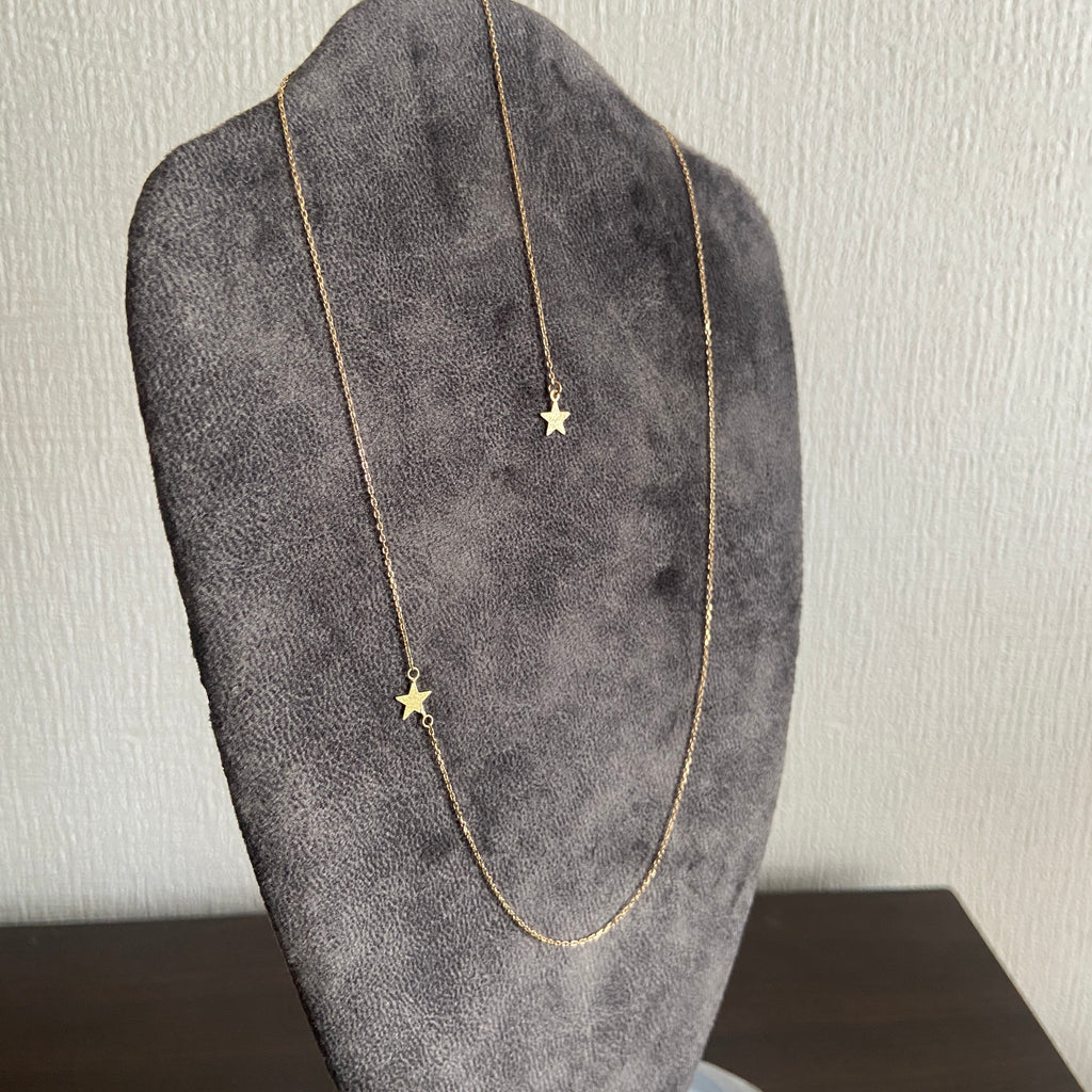 １８金製 星モチーフ・スライドアジャスターチェーン50cm/60cm