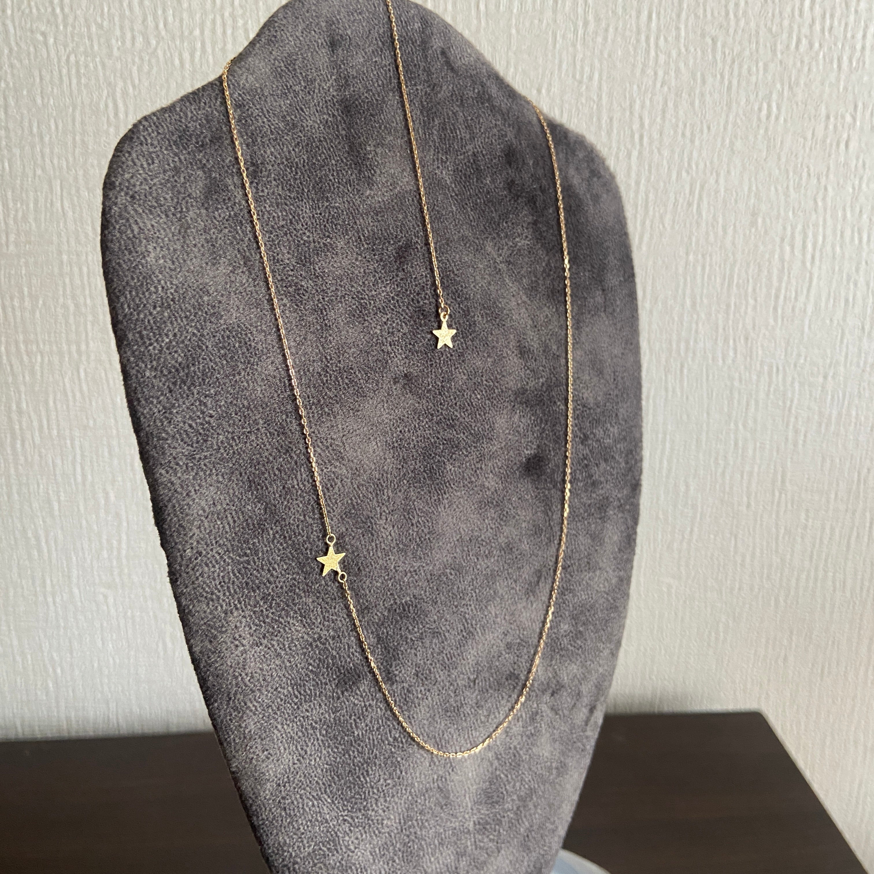 １８金製 星モチーフ・スライドアジャスターチェーン50cm/60cm
