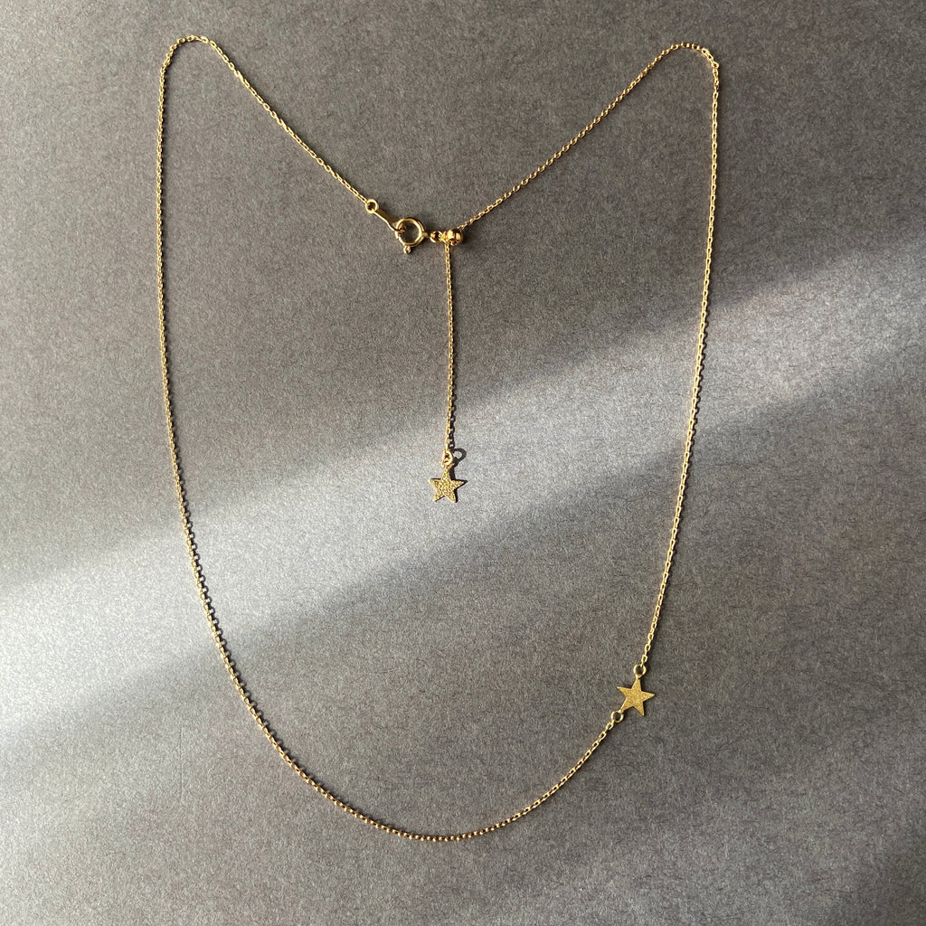 １８金製 星モチーフ・スライドアジャスターチェーン50cm/60cm