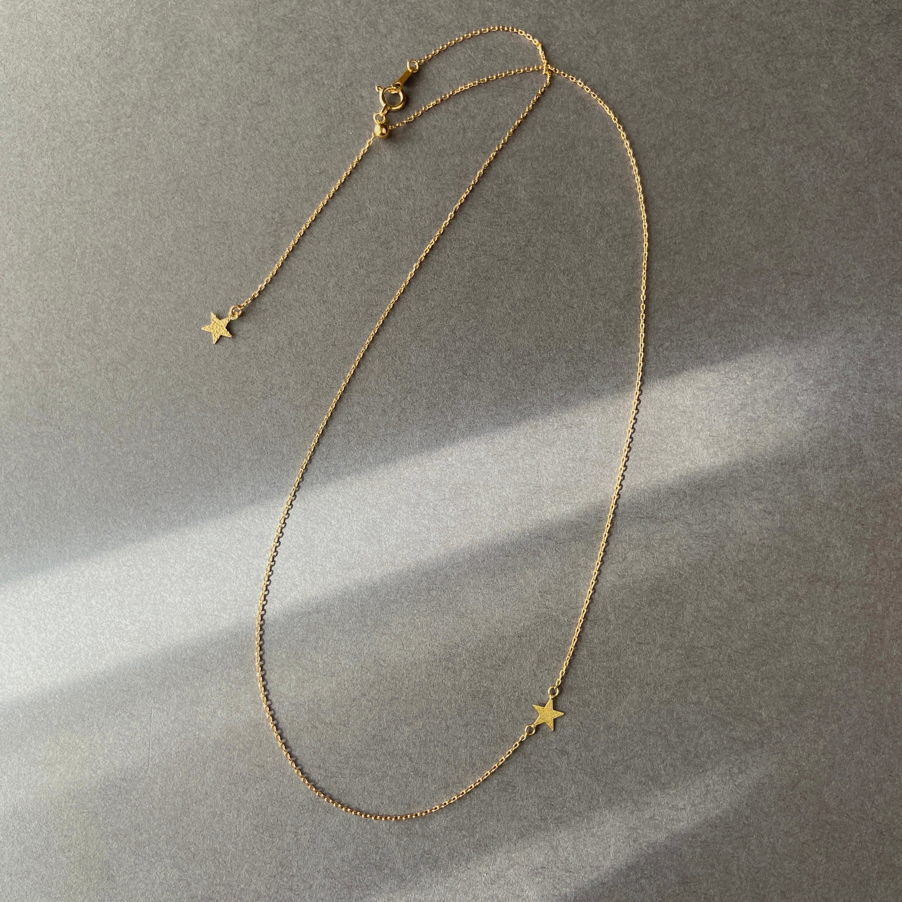 １８金製 星モチーフ・スライドアジャスターチェーン50cm/60cm