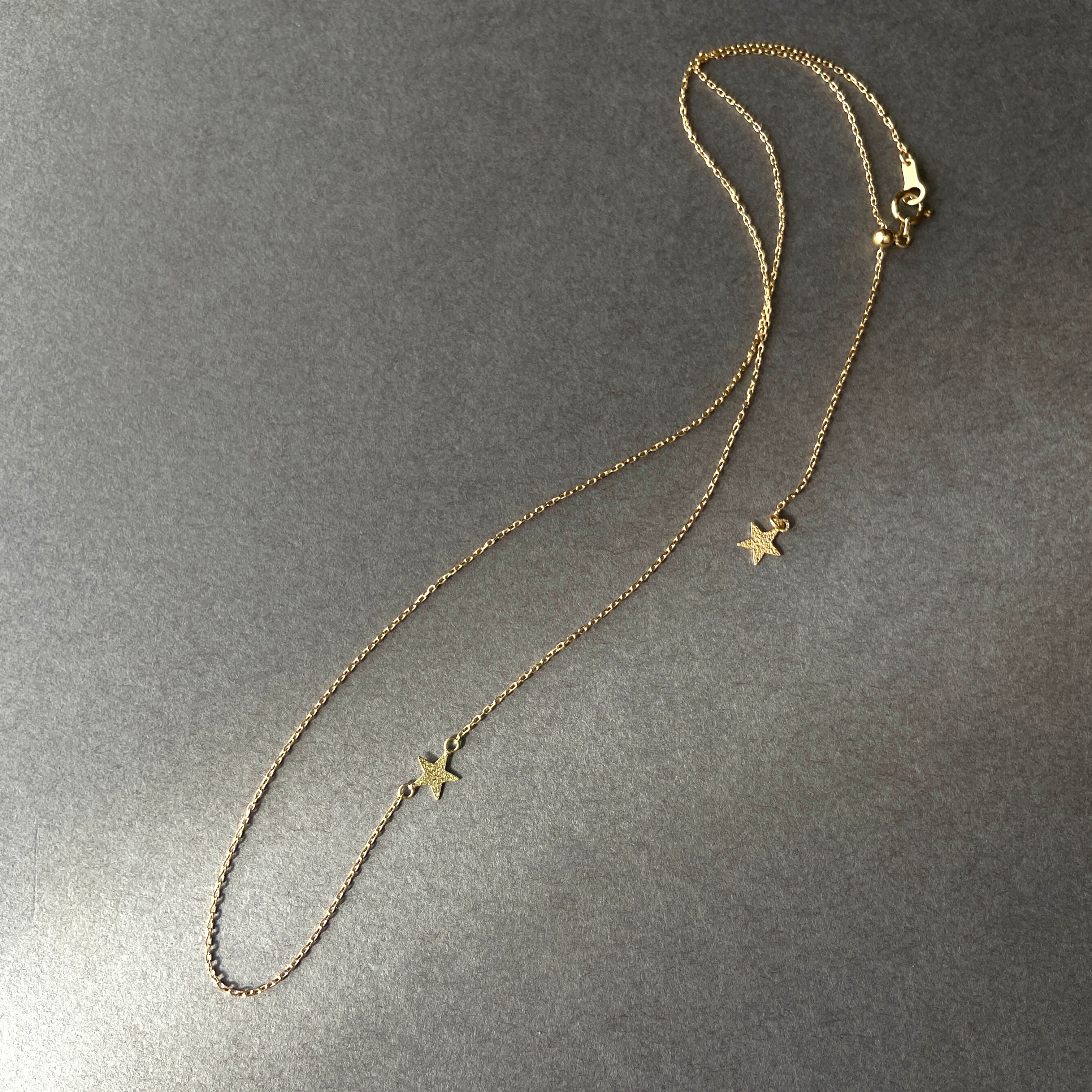 １８金製 星モチーフ・スライドアジャスターチェーン50cm/60cm