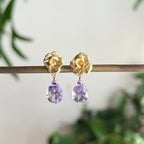１８金製 薔薇のキャッチピアス