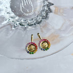 K18＆K10 Happy Rainbow Pendant　虹色のニッコリペンダントトップ