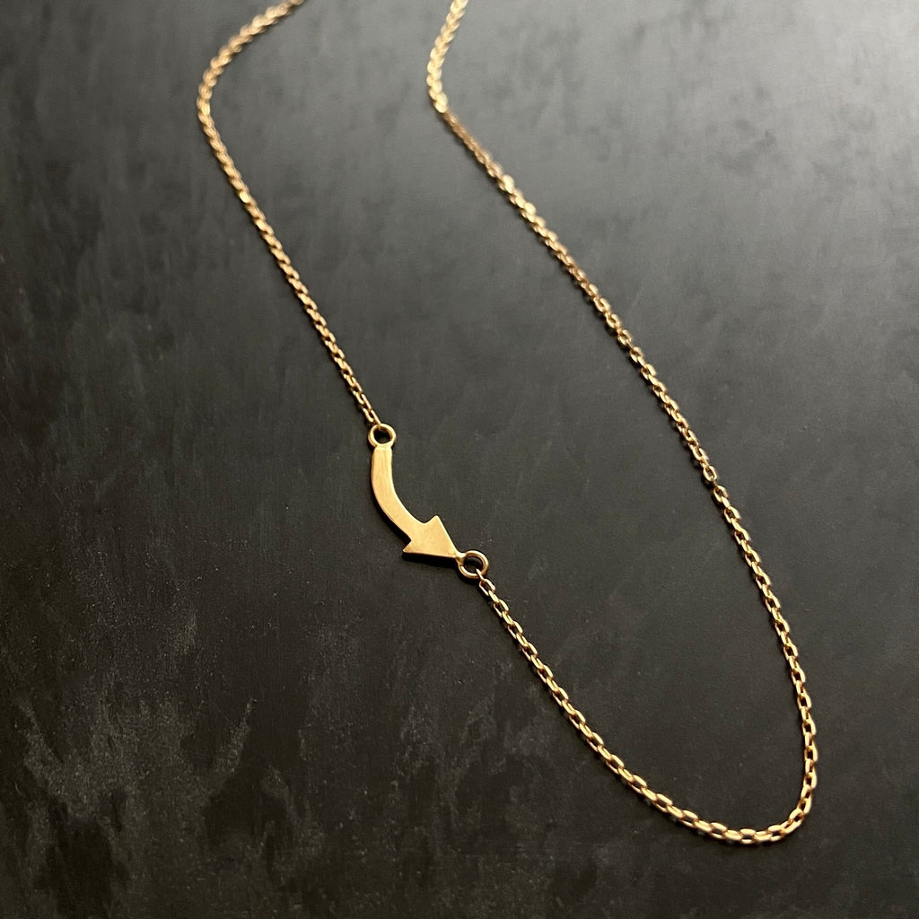 １８金製 矢印モチーフチェーン40cm