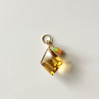 K18コニャックカラークォーツ&オパール・ネックレスチャーム