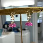１８金製 ケルトモチーフ・クロッシングピアス